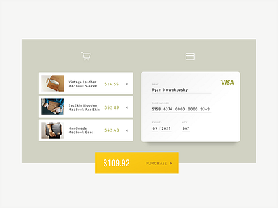 Daily UI #002 002 card cart checkout credit card dailyui ecommerce shopping