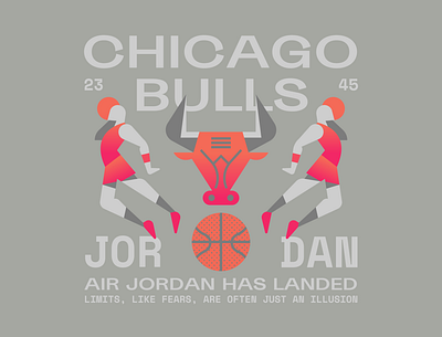 THE LAST DANCE 23 ball basketball character chicago bulls color dance design gradient graphic illustration jordan logo michael jordan nike vector