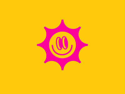 Sun / dembow bar charachter dance emoji face happy isotype logo reggaeton sun