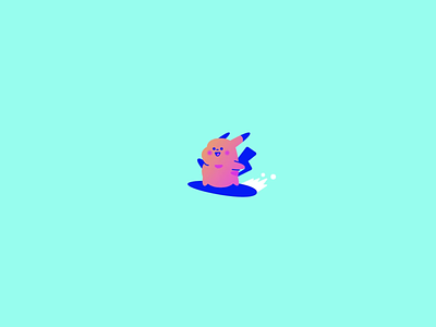 Surfing Pikachu animation branding cartoon color design gameboy gradient graphic illu illustration logo motion graphics pikachu pokemon surf ui vector videogames