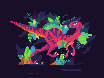 Velociraptor mongoliensis🌿 dinosaur illustration vector velociraptor