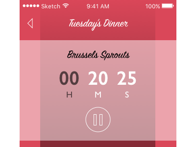 Daily UI #014: Countdown Timer countdown dailyui ios red retro timer ui