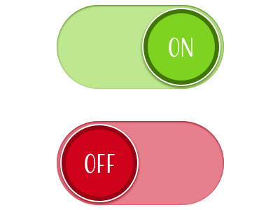 Daily UI #015: On/Off Switch dailyui font green ios onoff red retro switch