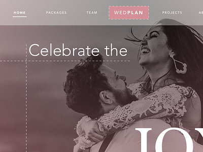 Daily UI #053: Header Navigation 053 daily header navigation pink planning ui wedding