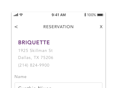 Daily UI #054: Confirmation 054 confirmation daily ios purple reservation restaurant ui