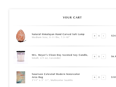 Daily UI #058: Shopping Cart 058 cart daily white home candle lamp rug shopping ui