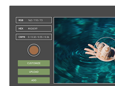Daily UI #060: Color Picker 060 color daily gray green picker seashell ui water white