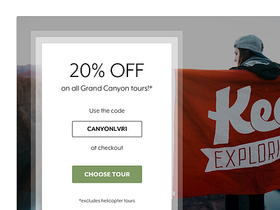 Daily UI #061: Redeem Coupon 061 canyon coupon daily flag grand red redeem tour ui