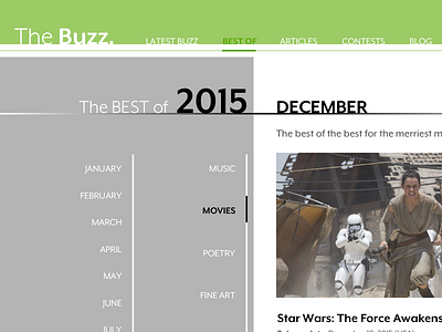 Daily UI #063: Best of 2015 063 2015 best daily gray green movies of star ui wars