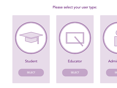 Daily UI #064: Select User Type