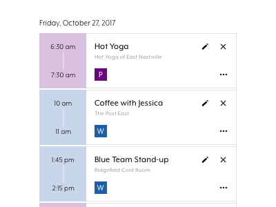 Daily UI #071: Schedule blue daily purple schedule ui white