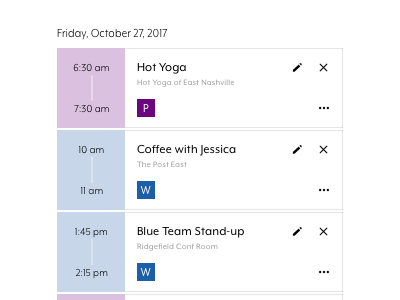 Daily UI #071: Schedule