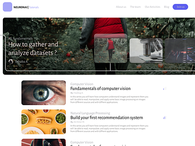 Neuronai.io - Blog home page blog branding design figma futuristic landing minimal page ui