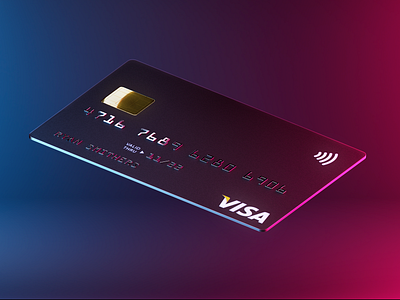 Credit card 💳 3d c4d card color colorful contactless credit credit card creditcard creditcard design daily 100 challenge dailyui design designs icon visa