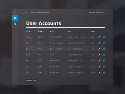 Dashboard Concept - Dark Theme 2018 anima dark dashboard filter forms profile search stacks ui ux