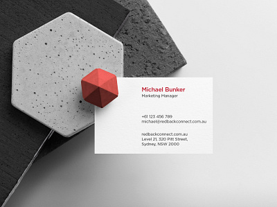 Redback Business Card brand identity branding business card business card design collaboration connect connection corporate elegant layout namecard namecard design red redback simple simplicity sophisticated visual design white