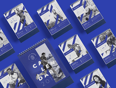 GSG Calendar Design active blue brand brand identity branding calendar calendar design clean consistent graphic design gsg gsgill gsgill sports layout malaysia sports sportswear