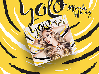Yolo Album Cover album cover handwriting printing strip yellow yolo