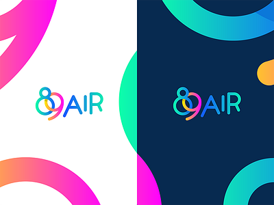 89 Air Logo brand identity branding colorful lively logo