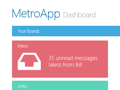Metro Dashboard blue dashboard metro minimal red teal ui user interface windows 8