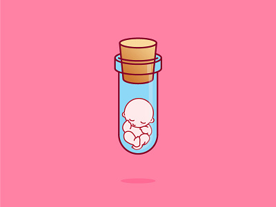 test tube baby baby laboratory pink test tube