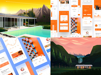 #2018-TOP4 2018 app illustration interface material design ui vector 设计