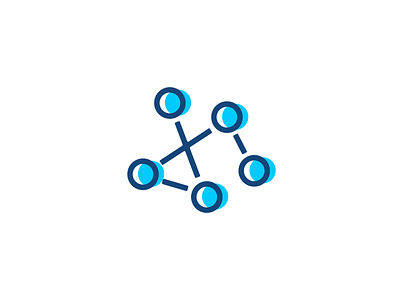Molecule blue connection misregistration molecule networking vector