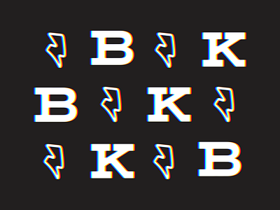 BTK bolt branding initials lightning personal