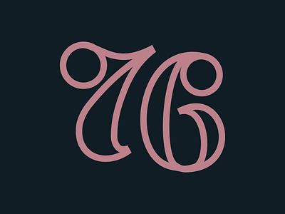 76 numbers outline typography
