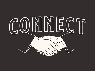 Making Connections black business connect cream handshake lines rough vintage
