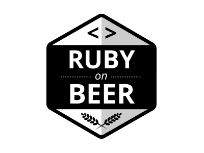 Ruby On Beer badge beer label logo