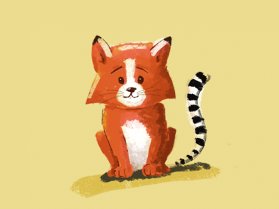 Kitty cat character illustration