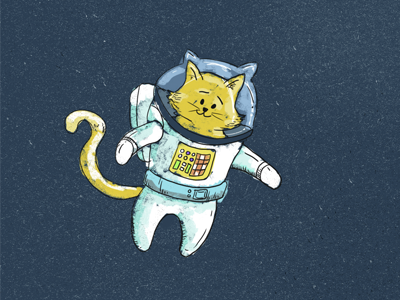 Space Cat cat character illustration space