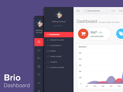 Brio Admin Dashboard admin clean cpanel dashboard template webapp