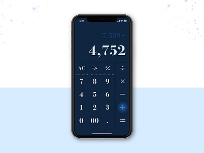 DailyUI 004 blue calculator dailyui dailyui 004 ui