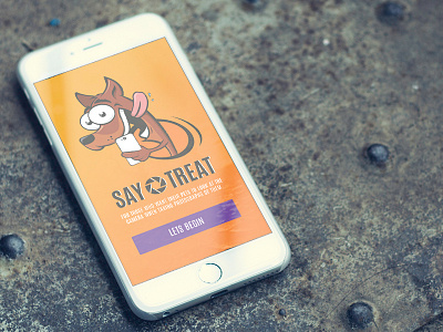 Say Treat App app camera dog idea mobile phone treat ui