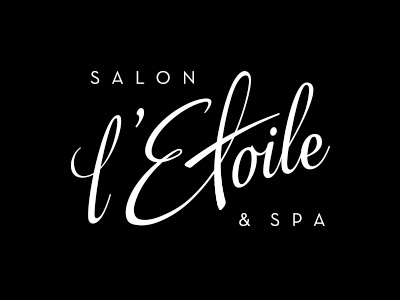 l'Etoile logo (before & after) before and after e letoile logo logo redesign projekt inc. salon salon letoile script sean costik spa