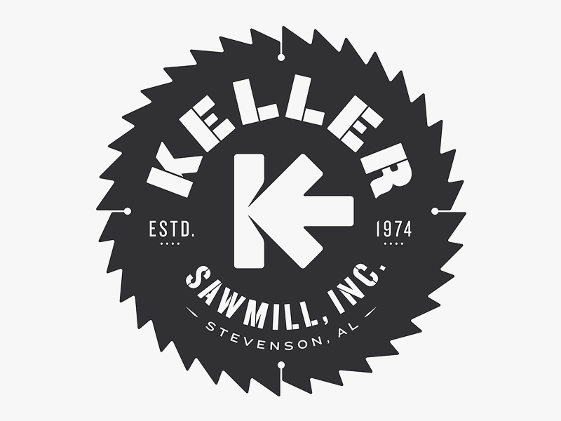 Keller Sawmill logo badge k keller logo lumber saw blade sawmill wood