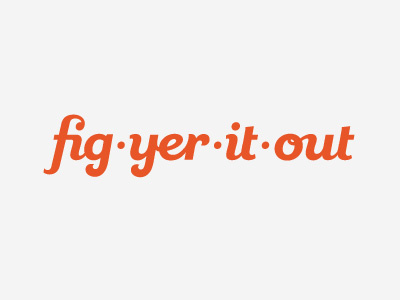 fig-yer-it-out figure it out ligature logo projekt projekt inc. red sean costik typography