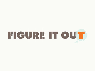 Figure It Out Final blue figure it out logo orange projekt projekt inc. sean costik shirt stencil stitching t shirt t shirt tee shirt thought bubble typography