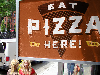 Final Pizza Sign arrow piazza piazza 17 pizza projekt projekt inc. red sean costik sign signage typography vintage