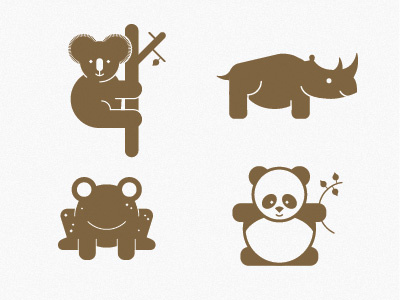 Animals No. 2 animals frog icons koala panda projekt projekt inc. pure sweets rhinoceros sean costik toad