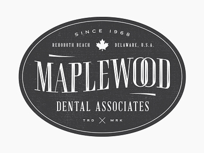 Maplewood - No. 1 badge badge logo dentist logo design maple maple leaf projekt inc. sean costik