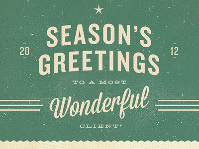 Season's Greetings christmas green holiday inc. projekt retro sean costik seasons greetings star typography wonderful