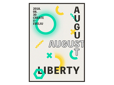 August poster typography