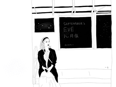 September’s Eve illustration sketch hand drawing