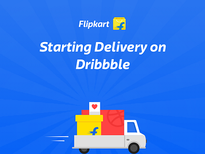 Flipppsters Assemble! debut delivery draft ecommerce first shot flipkart flipster gift illustration package shopping truck