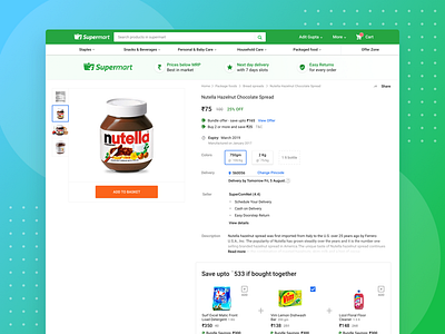 Supermart Product Page Desktop design desktop ecommerce flipkart grocery homepage menu product page products shopping supermart ui