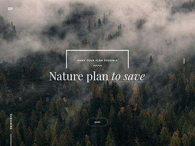 Nature Project design flat minimalism nature typography ui ux web