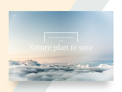 Nature Project design flat minimalism nature typography ui ux web